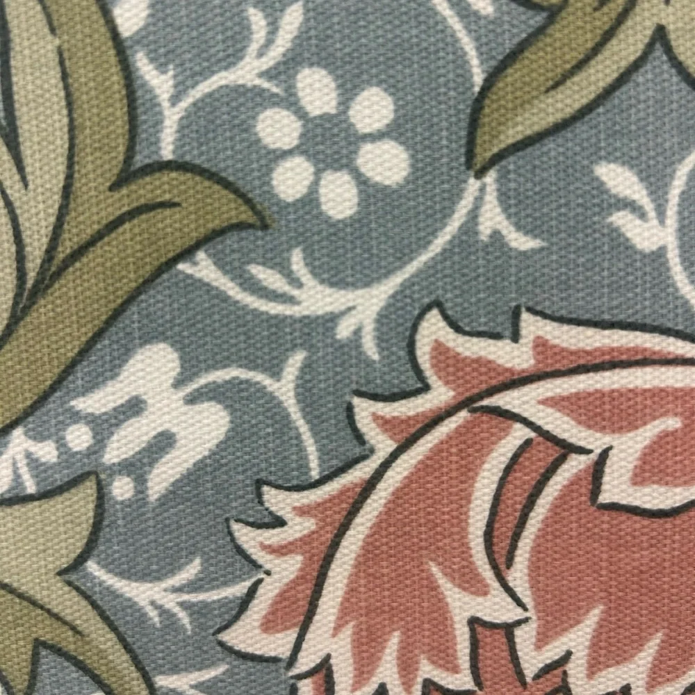 William Morris & Co Shower Curtain CRAY Blue Pink Green 72x72